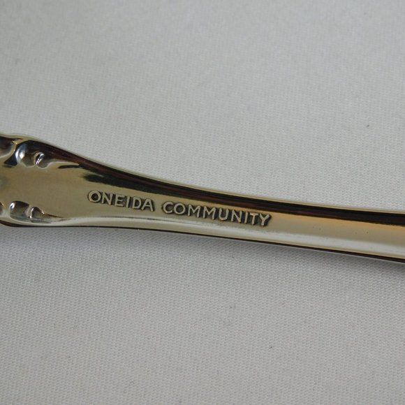 Oneida Brahms Community Stainless 5 Serving Pieces Pie Gravy Sugar Butter Fork - Picture 12 of 13